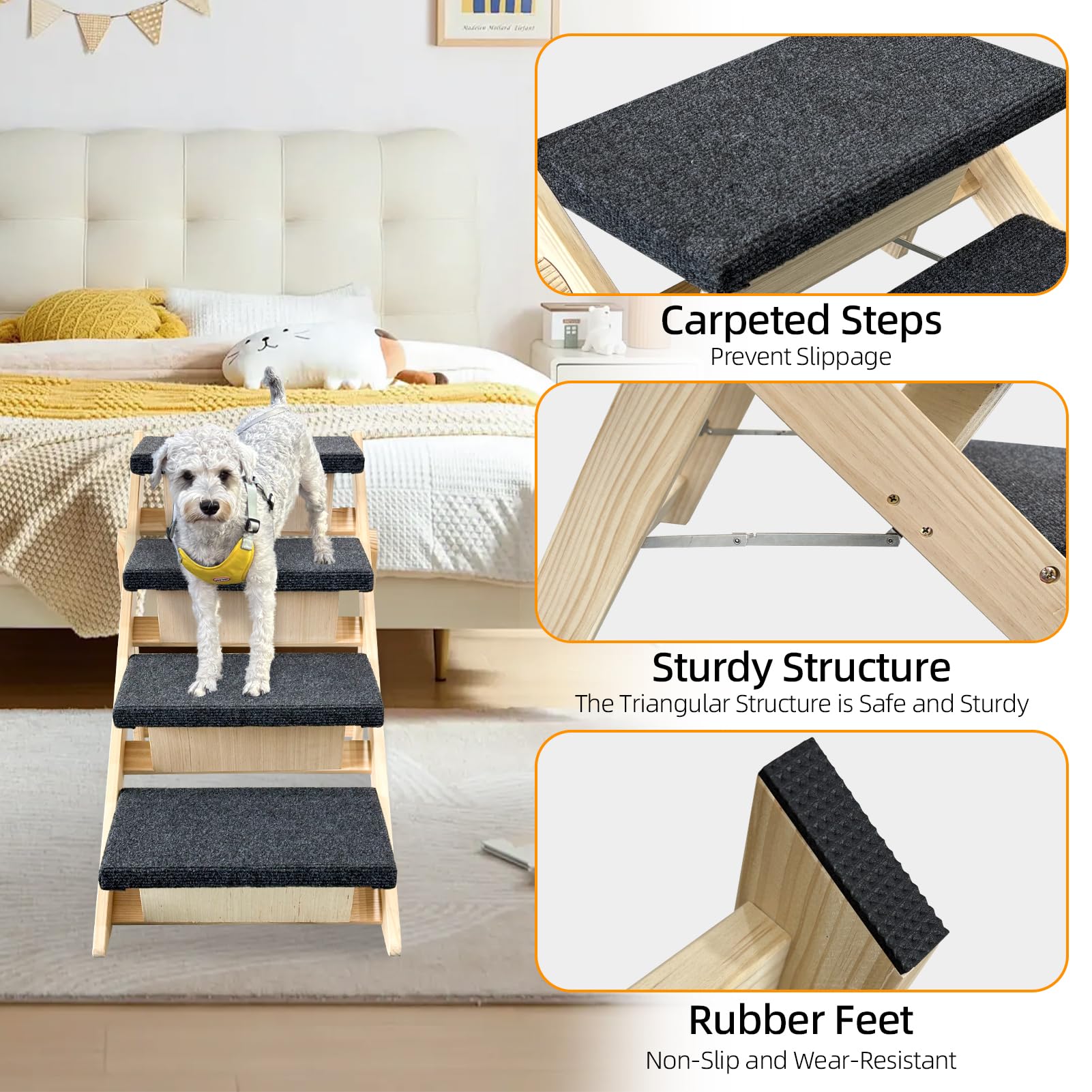 MHL.CXG travel friendly design helps dogs climb into cars.