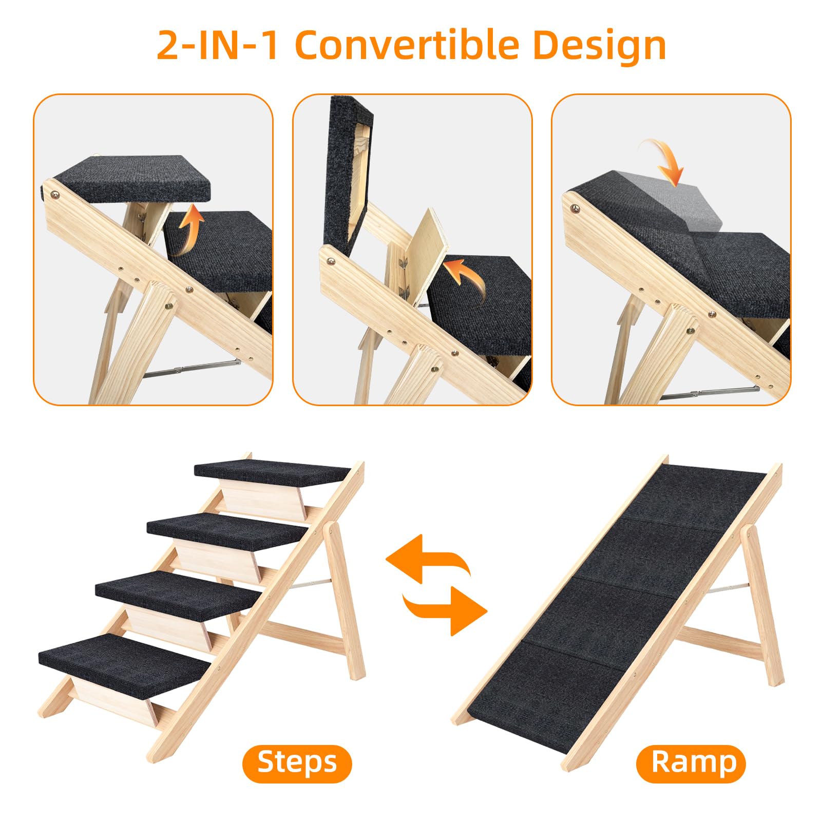 MHL.CXG wooden pine frame provides sturdy non slip footing.