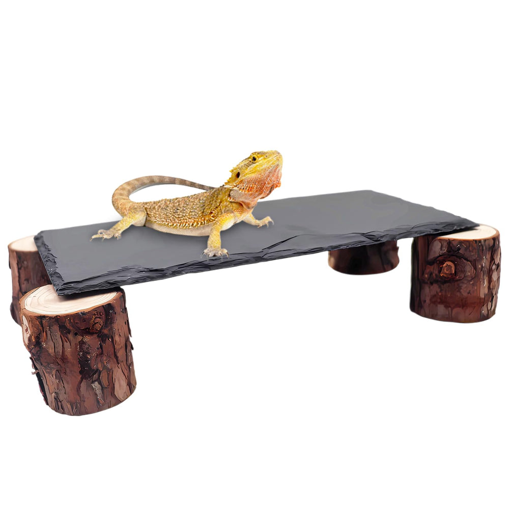 MHLLGN Bearded Dragon Basking Platform—basking area for warmth and healthy daytime activity.