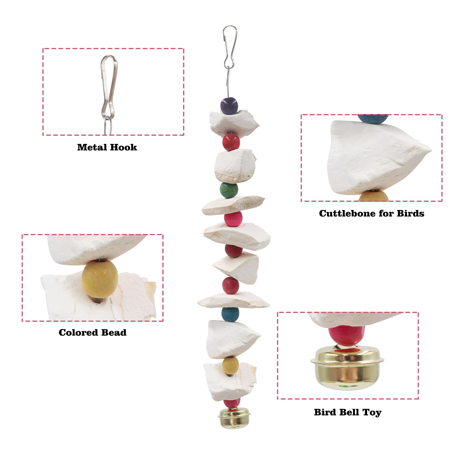 MHLLGN beak-grinding stone included for healthy beak maintenance