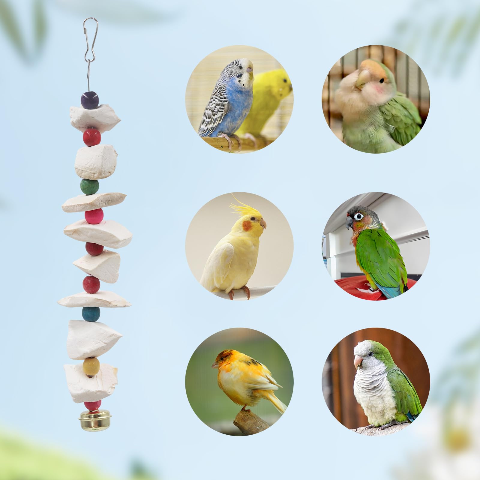 MHLLGN budgie cockatiel enrichment toy for small to medium birds