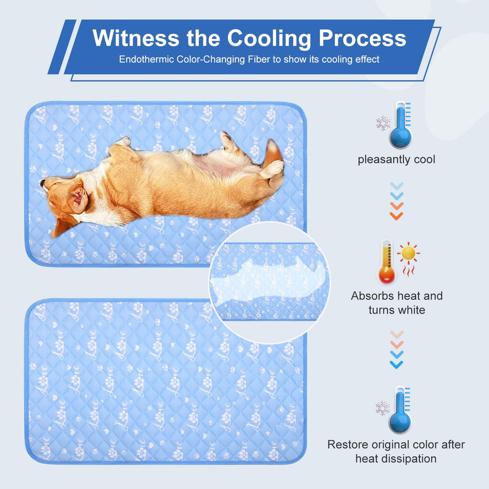 MH MYLUNE HOME dog cooling mat folded for travel or storage.