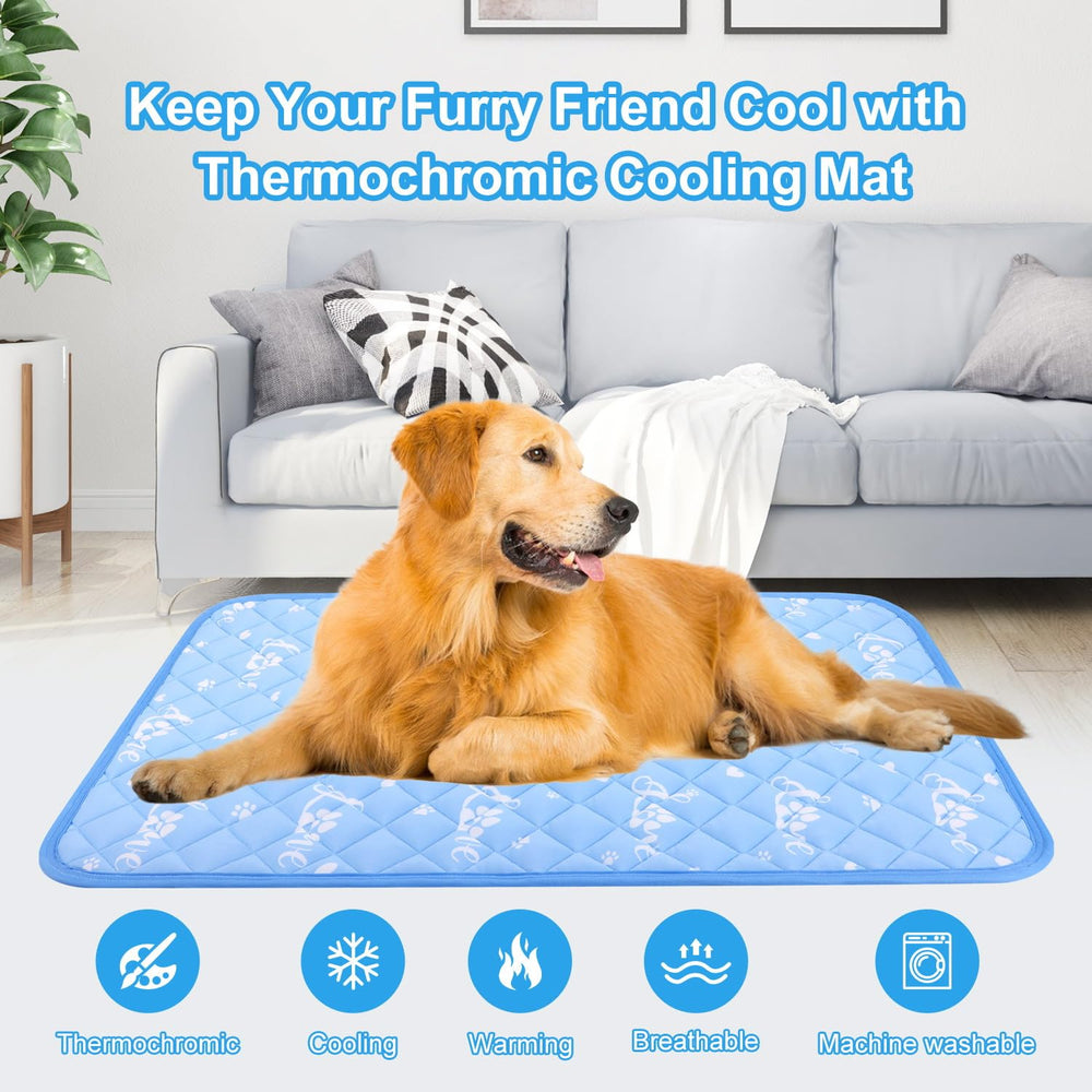 MH MYLUNE HOME dog cooling mat side view with color-change indicator.