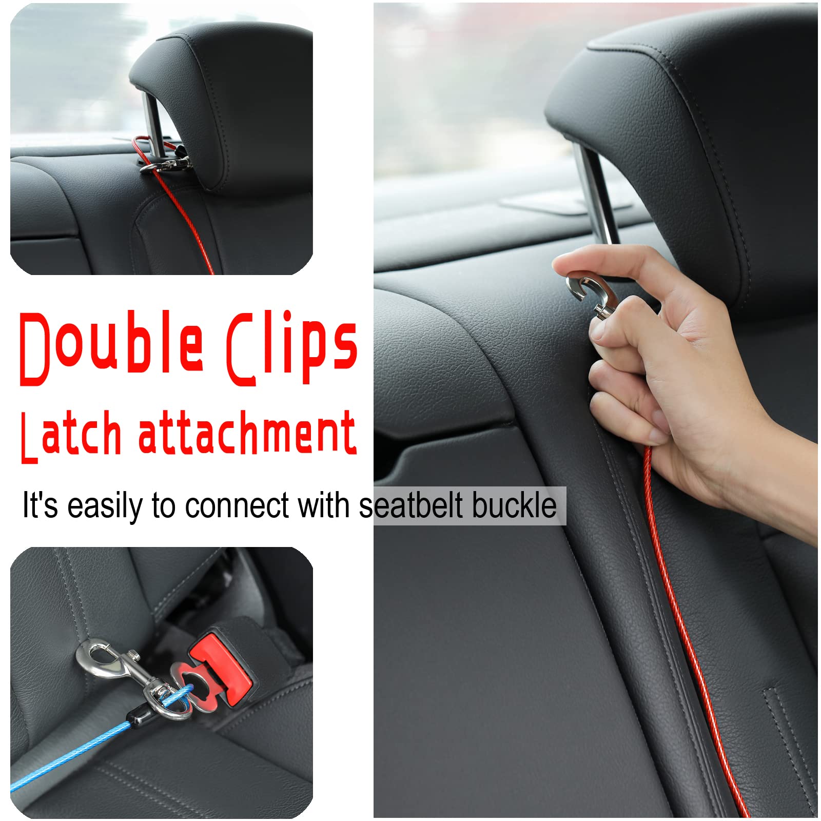 Mi Metty in-car anchor clip shows secure attachment to latch bars.
