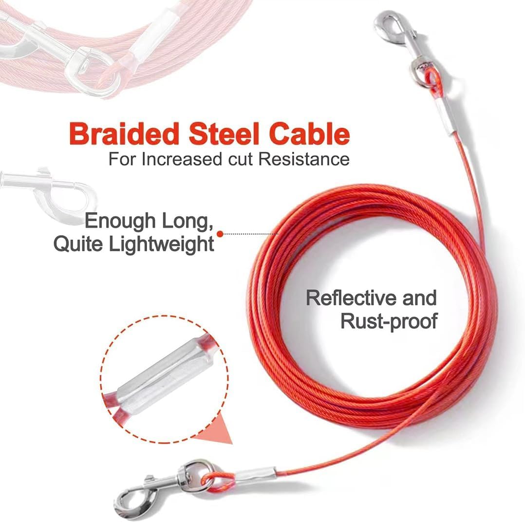 Mi Metty 150ft tie-out cable shown in yard for expansive spaces