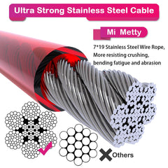 Mi Metty tie out cable with 360-degree swivel hook prevents tangling in use