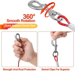 Mi Metty tie out cable features anti-rust coating for longer outdoor life