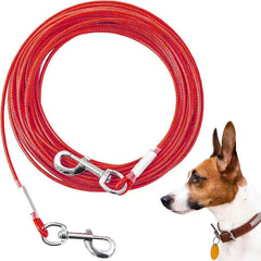 Mi Metty tie out cable top view highlights heavy-duty design for secure outdoor runs