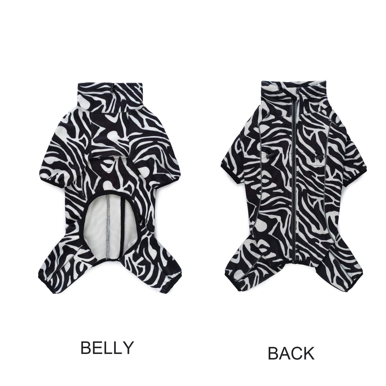 Miaododo dog coat easy-on-off back zipper improves dressing speed