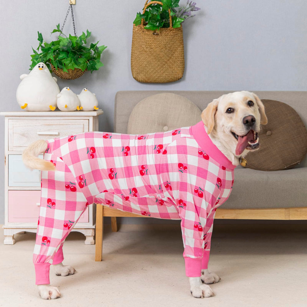 Miaododo pink dog recovery suit high-collar keeps neck warm and clean
