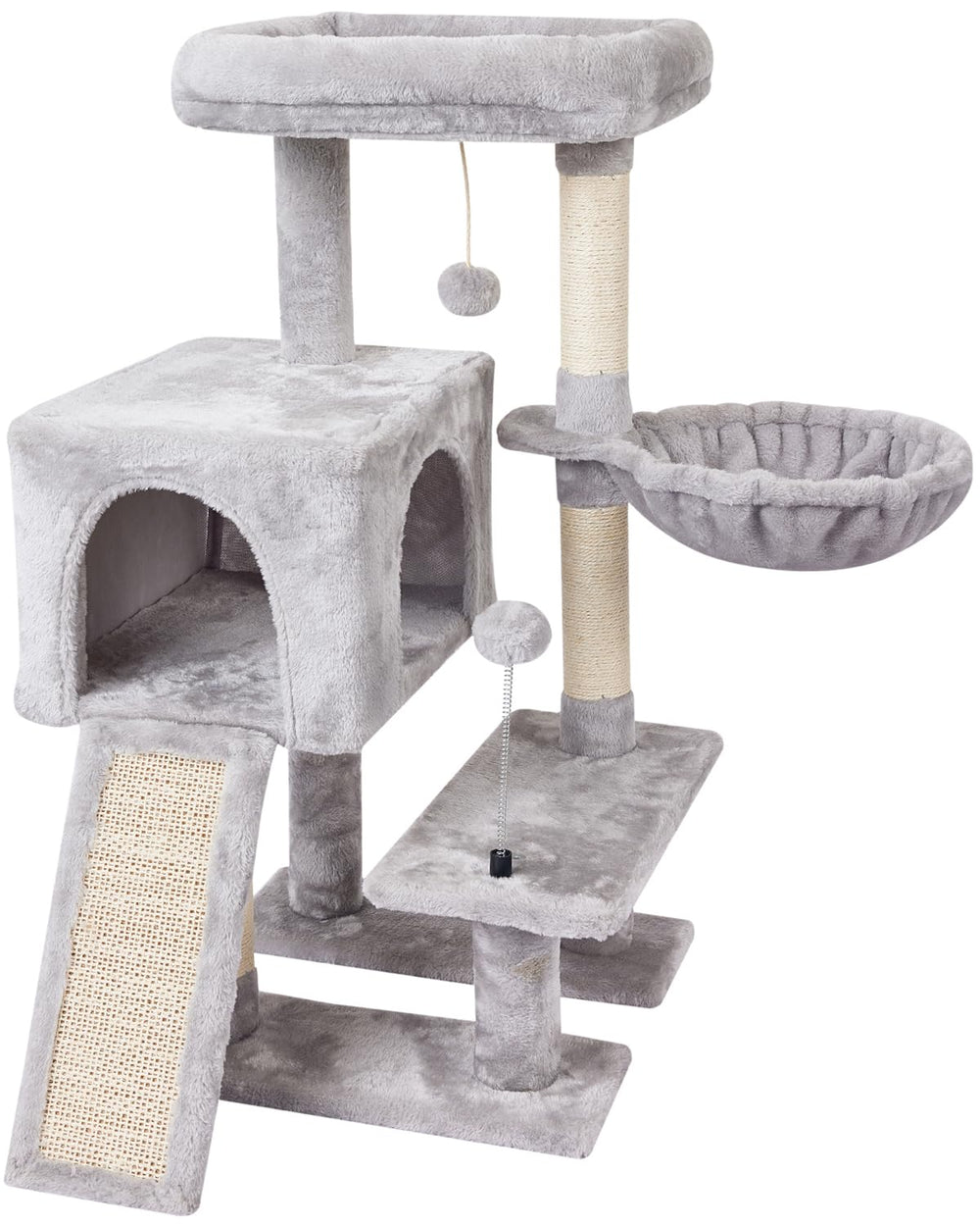 MIAO PAW cat tree indoor condo with sisal posts for scratching