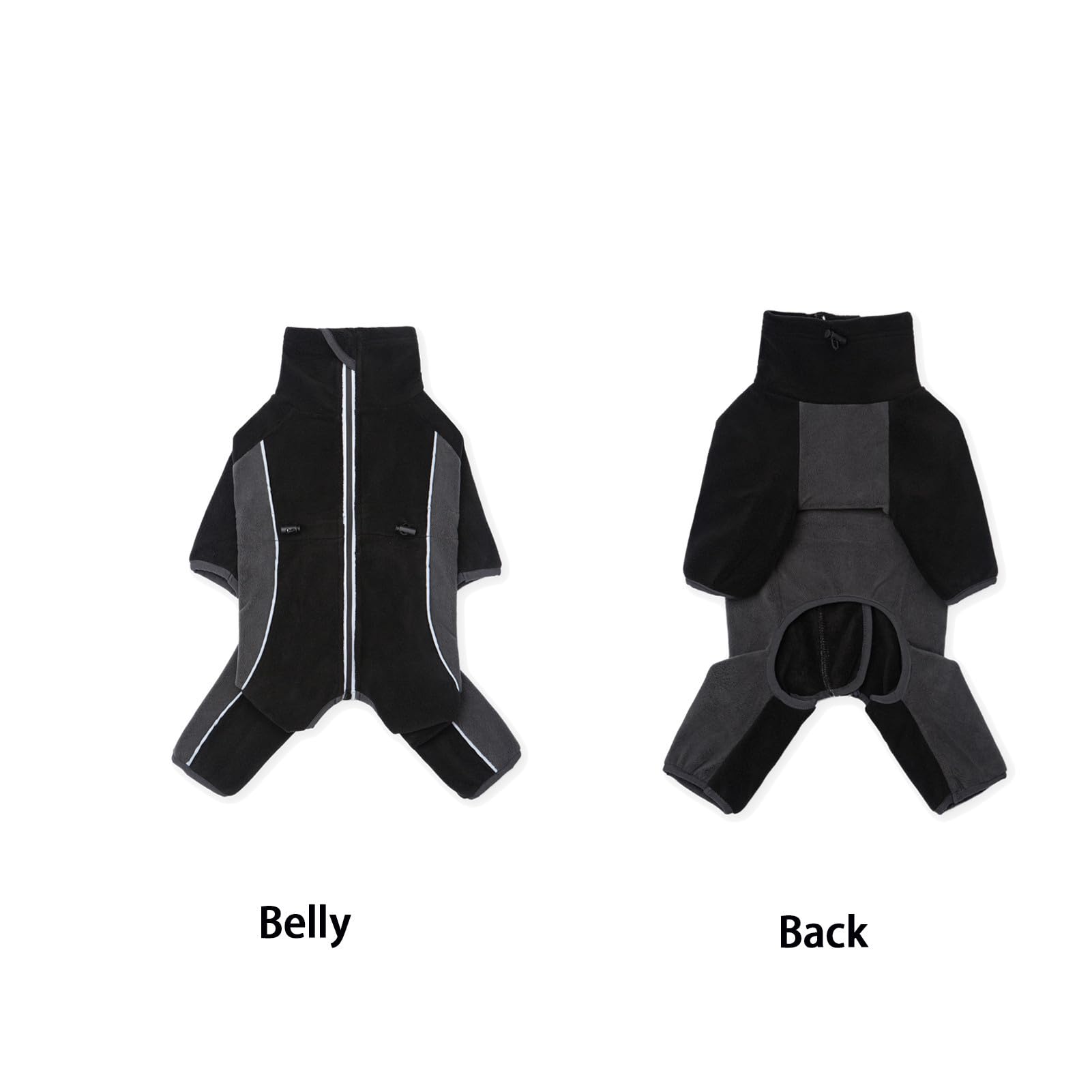 Miaododo coat with elastic cuffs and reflective zipper for visibility and fit.