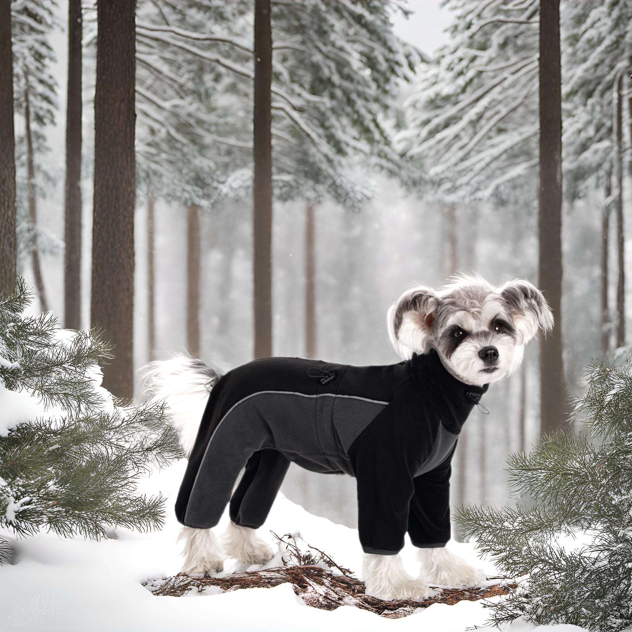 Miaododo fleece coat windproof back detail for cold-weather wear.