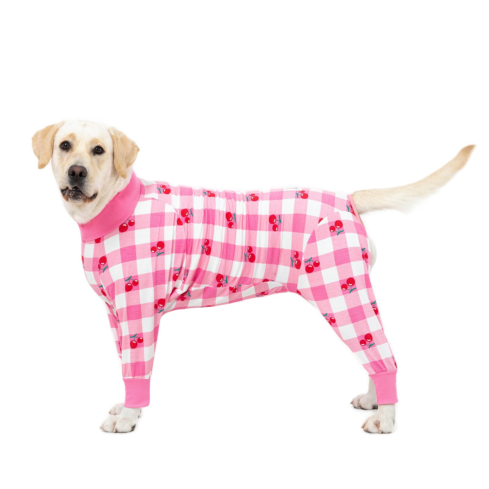 Miaododo pink dog recovery suit full-body onesie for versatile coverage and comfort.