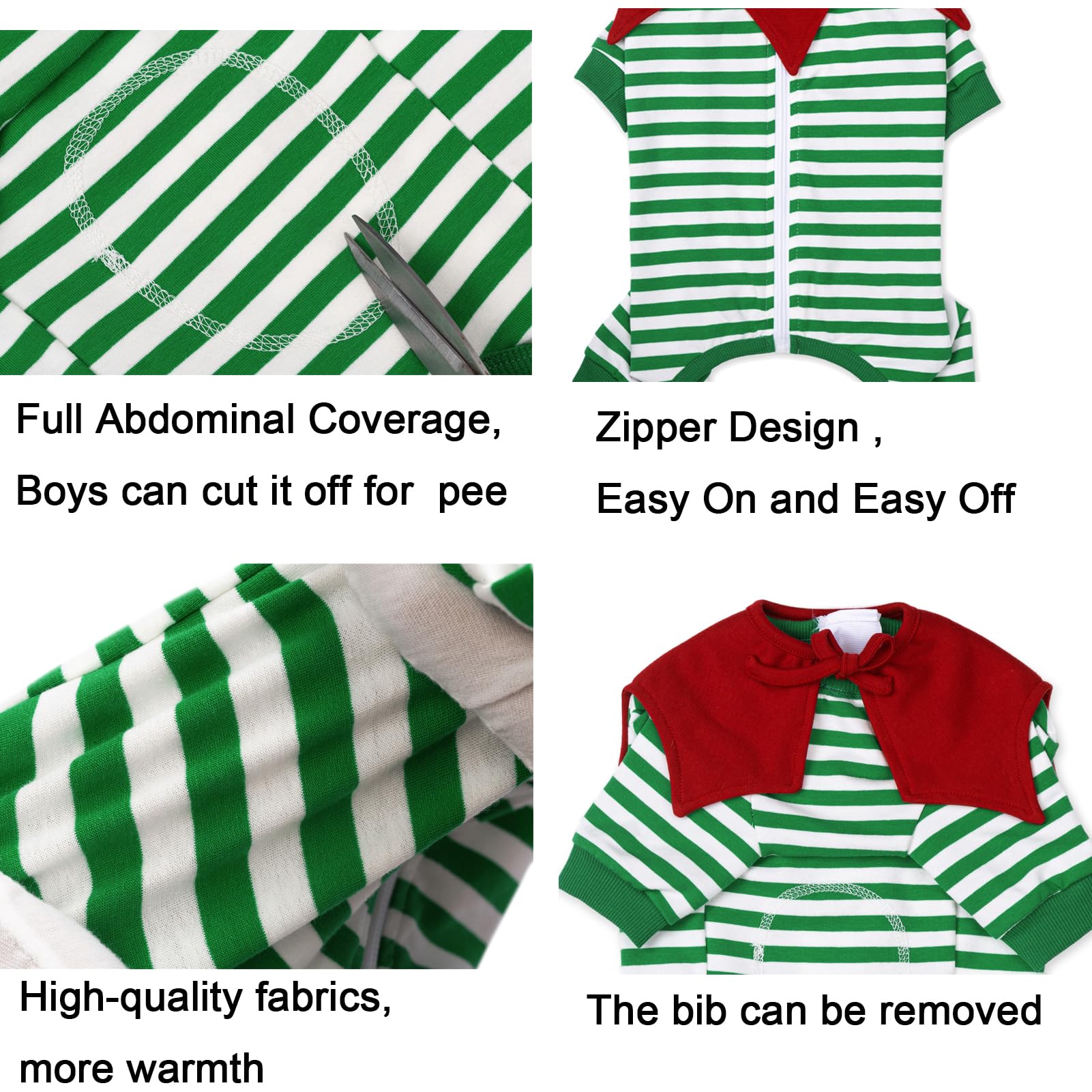 Miaododo striped dog surgery recovery suit protective cover for wounds and anxious pets