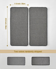 Set includes two gray sisal mats compatible with modern home decor.