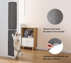 MIAOGE sisal scratching mat laid on floor for horizontal scratching and exercise.