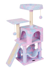MIAO PAW Rainbow cat tree hammock invites cozy naps and lounging