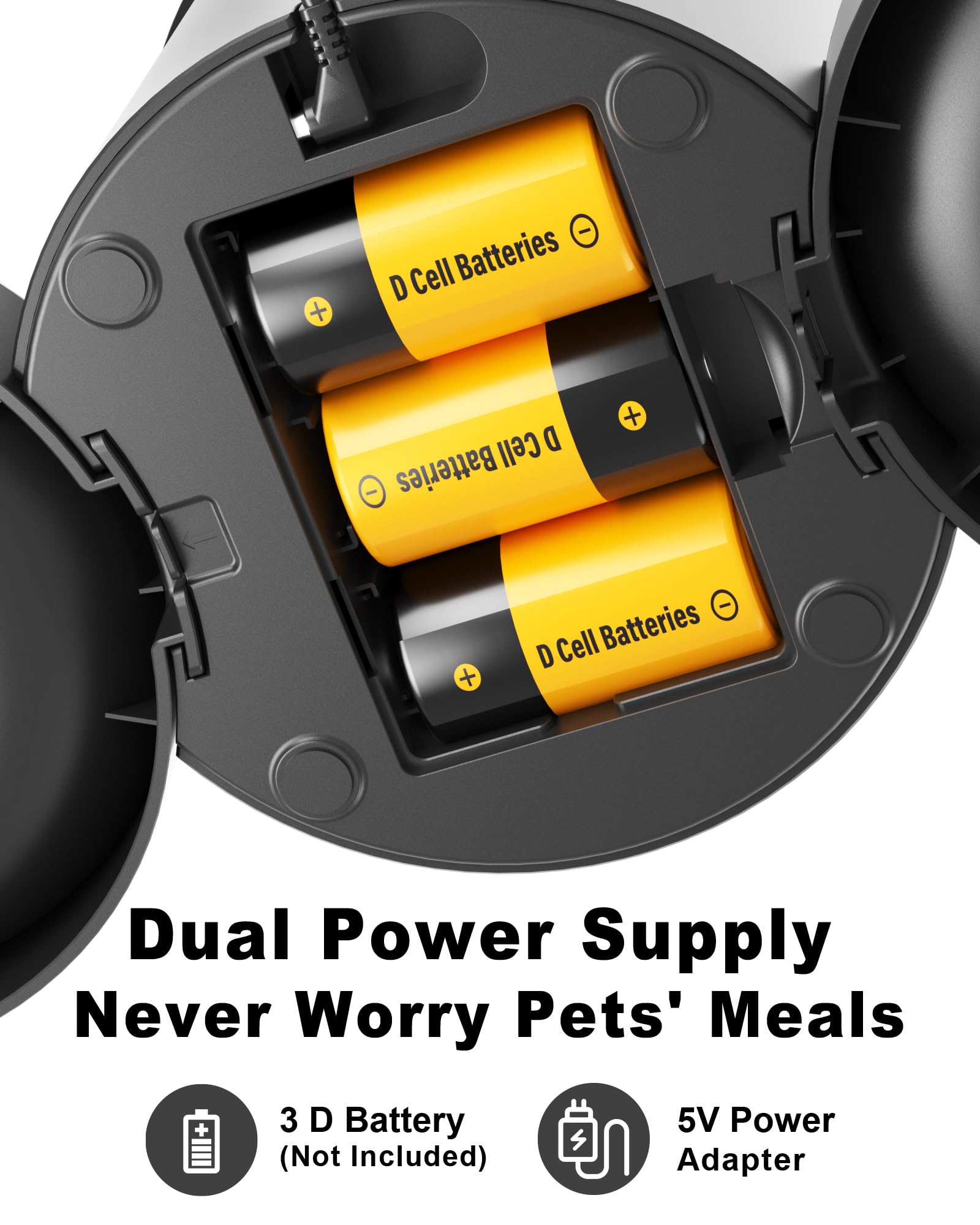Miaosical clover rotor preventing kibble jams during feeding