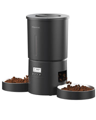 Miaosical dual feeder for two cats with two bowls, reducing meal-time conflicts