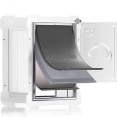 MIAOTONG 3-flap cat door wall front view for small pets up to 20 lbs