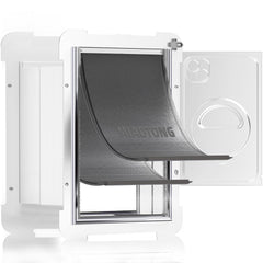 MIAOTONG cat door wall frame closeup shows precise fit for small pets.