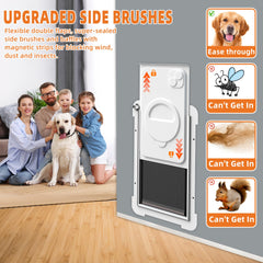 MIAOTONG dog door double flap highlights improved insulation and insect protection