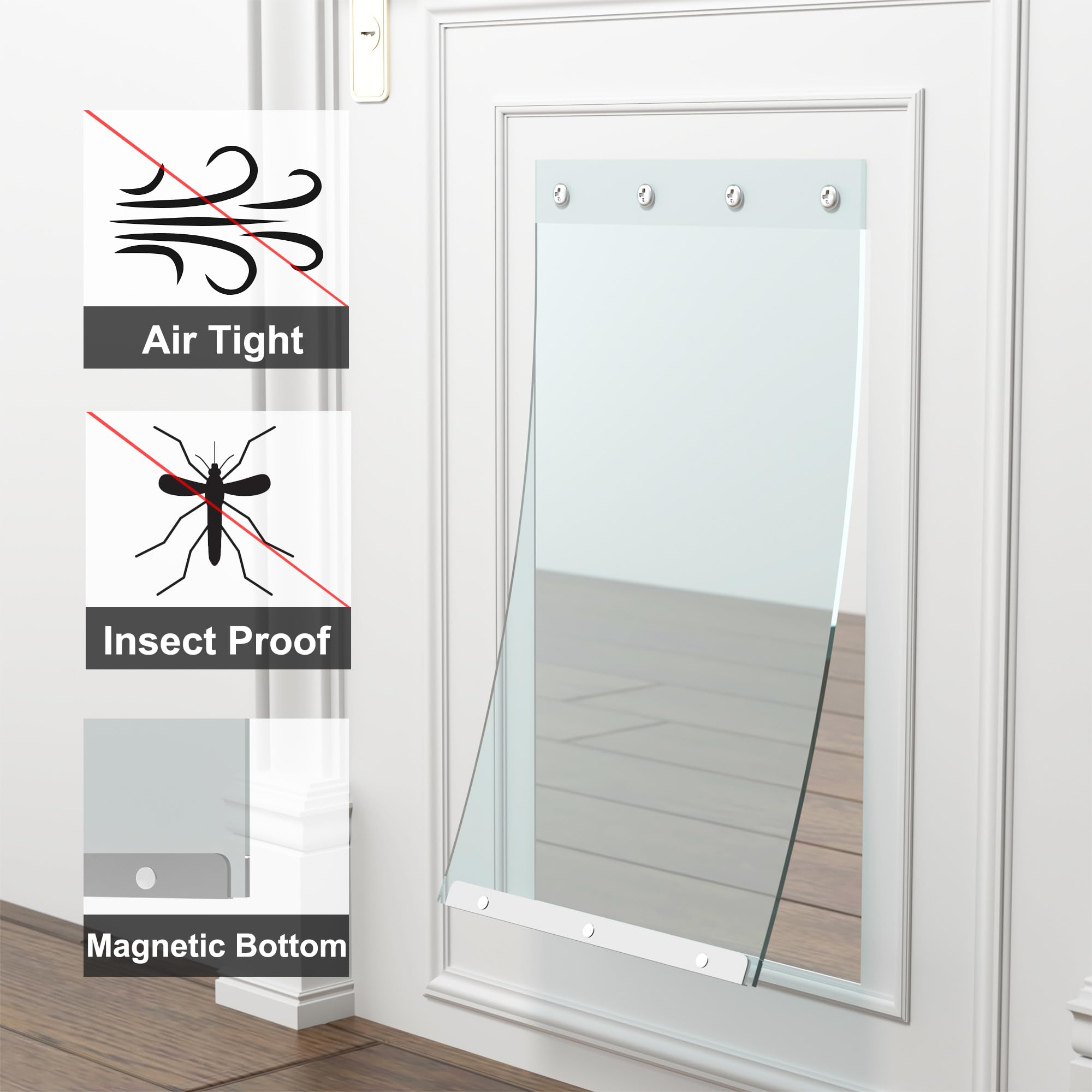 MIAOTONG easy-installation flap simplifies replacing your dog door.