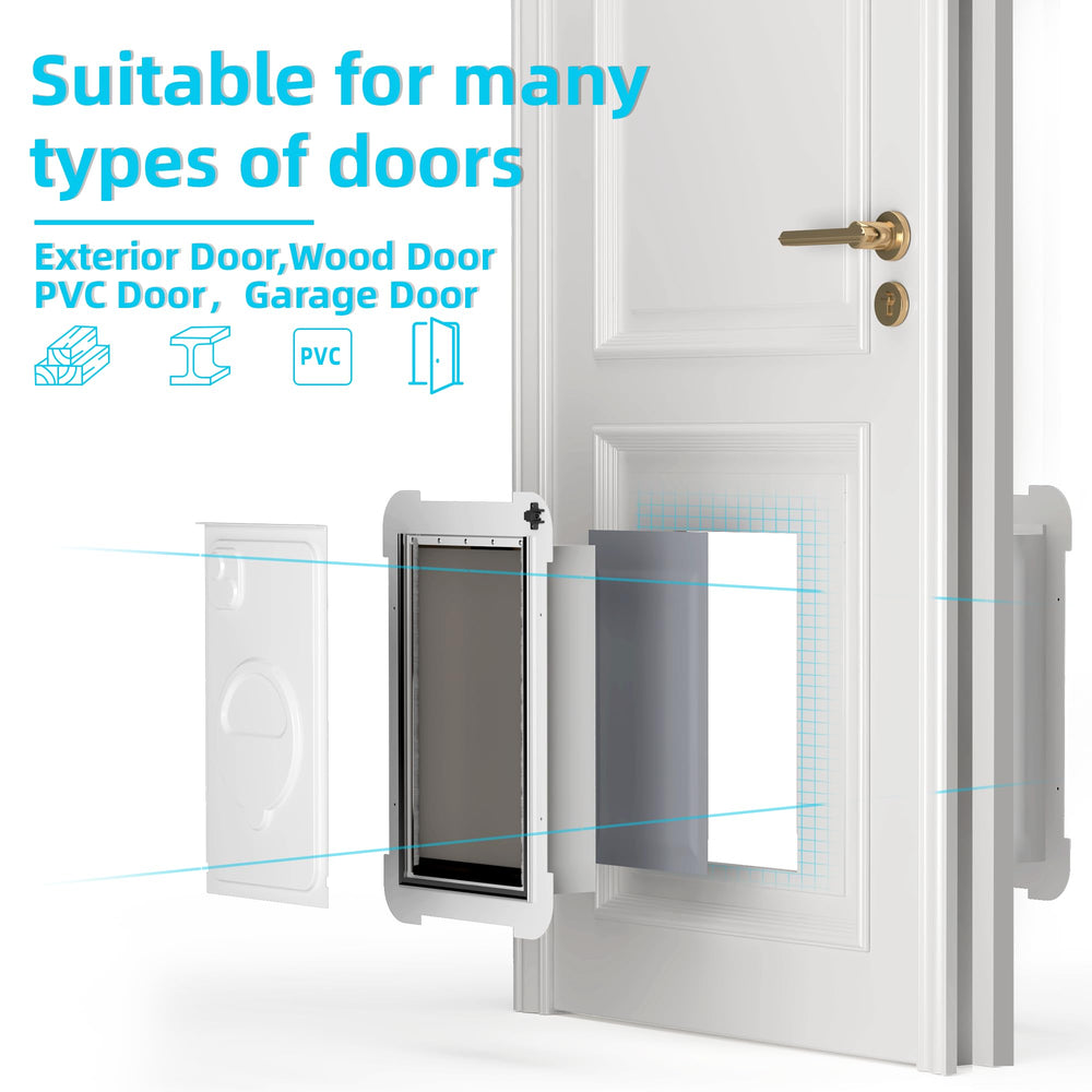 MIAOTONG secure metal sliding panel for controlled pet access