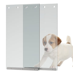 MIAOTONG XL dog door flap 9.75x17 closed for weather-tight insulation.
