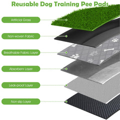 Micnaron dog grass pad anti-slip bottom prevents shifting during training.