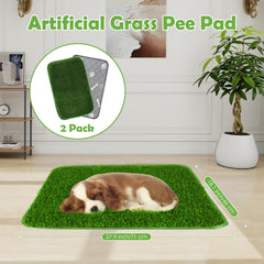 Micnaron dog grass pad close-up showing dense grass texture for natural cues.