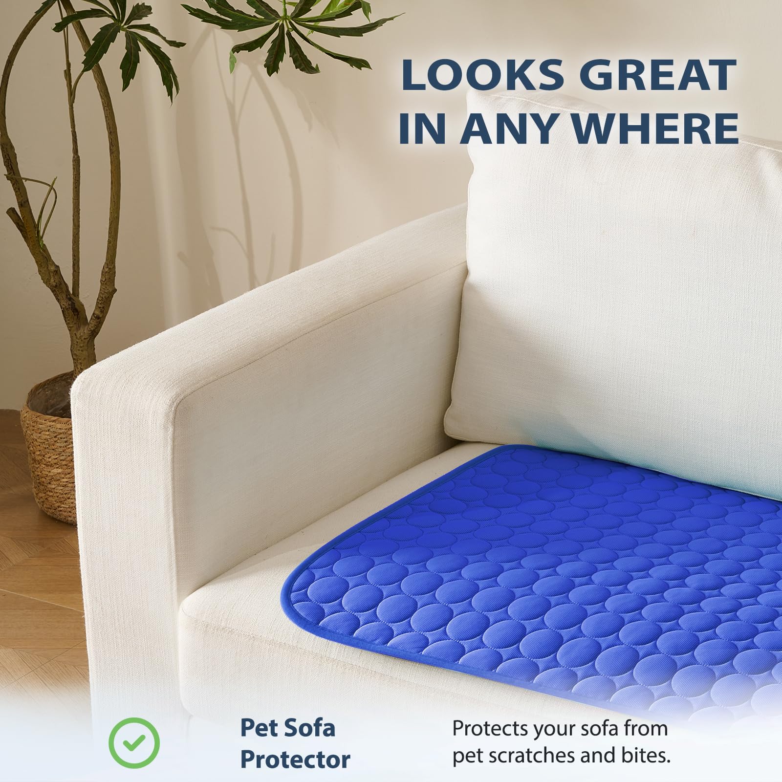 MICROCOSMOS cooling mat folded compact for easy travel and storage.
