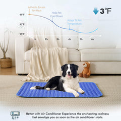 MICROCOSMOS cooling mat folded compact for portable travel and on-the-go cooling.