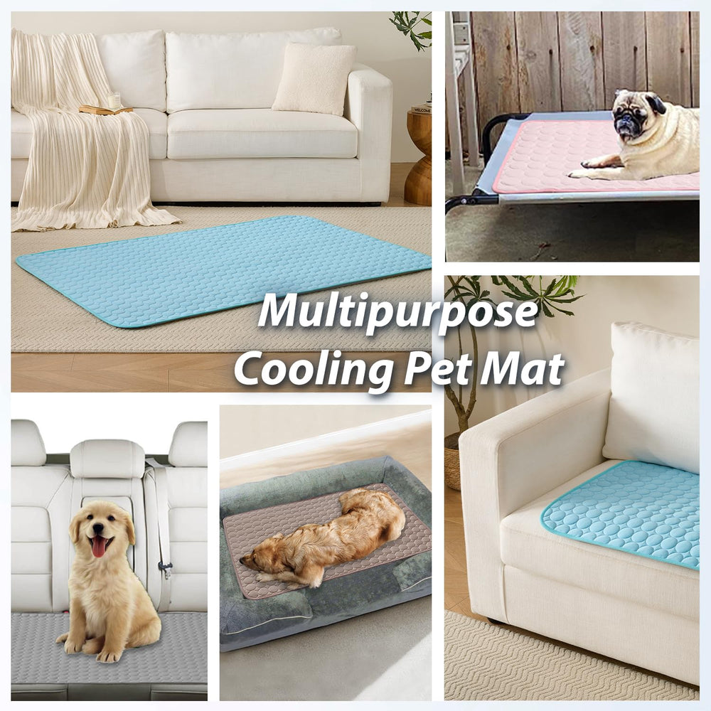 MICROCOSMOS mat doubles as a pet bed pad for cozy naps.