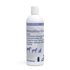 MiconaHex+Triz shampoo bottle—gentle multi-species cleansing for pets