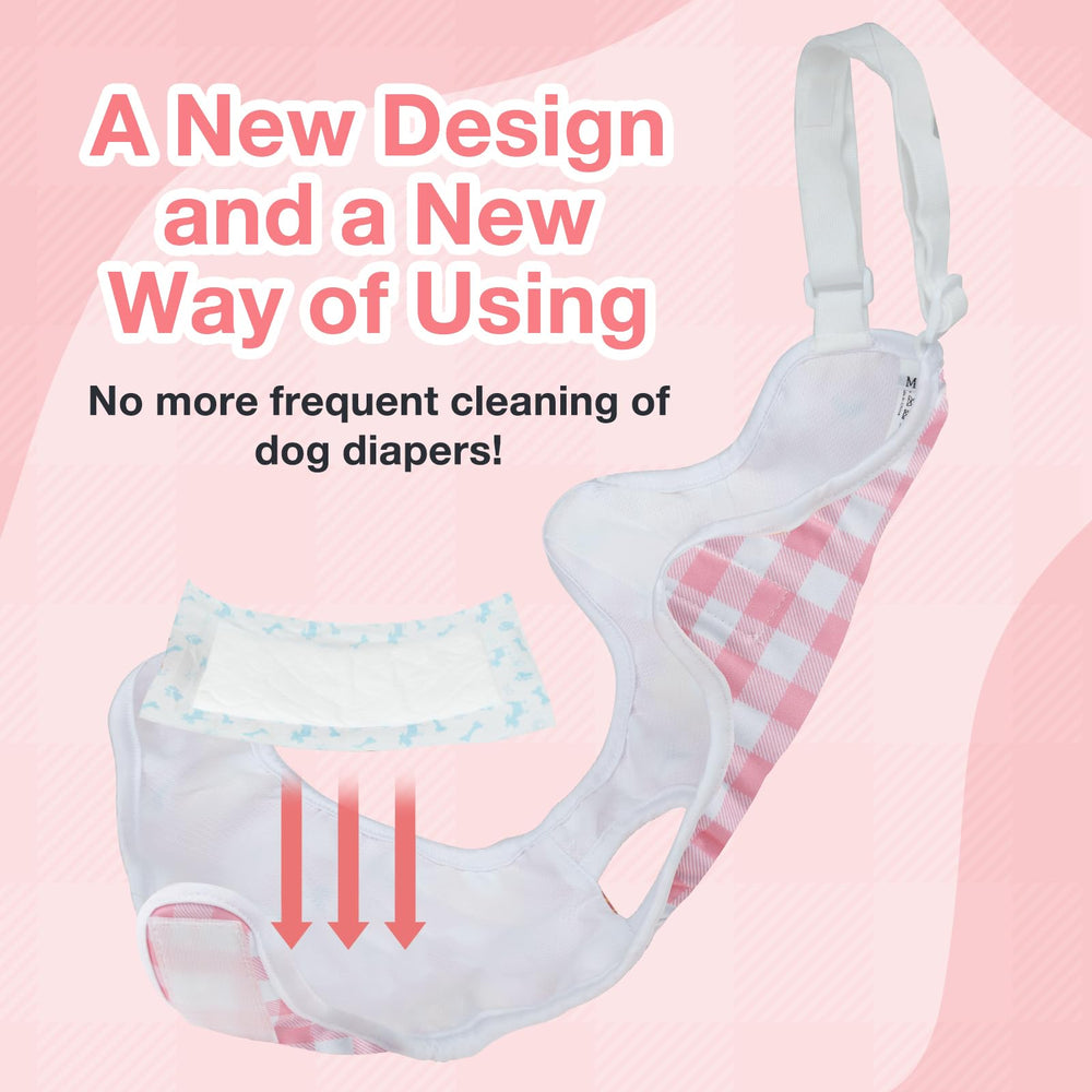 MICOOYO adjustable suspender fit keeps diaper from slipping for active dogs