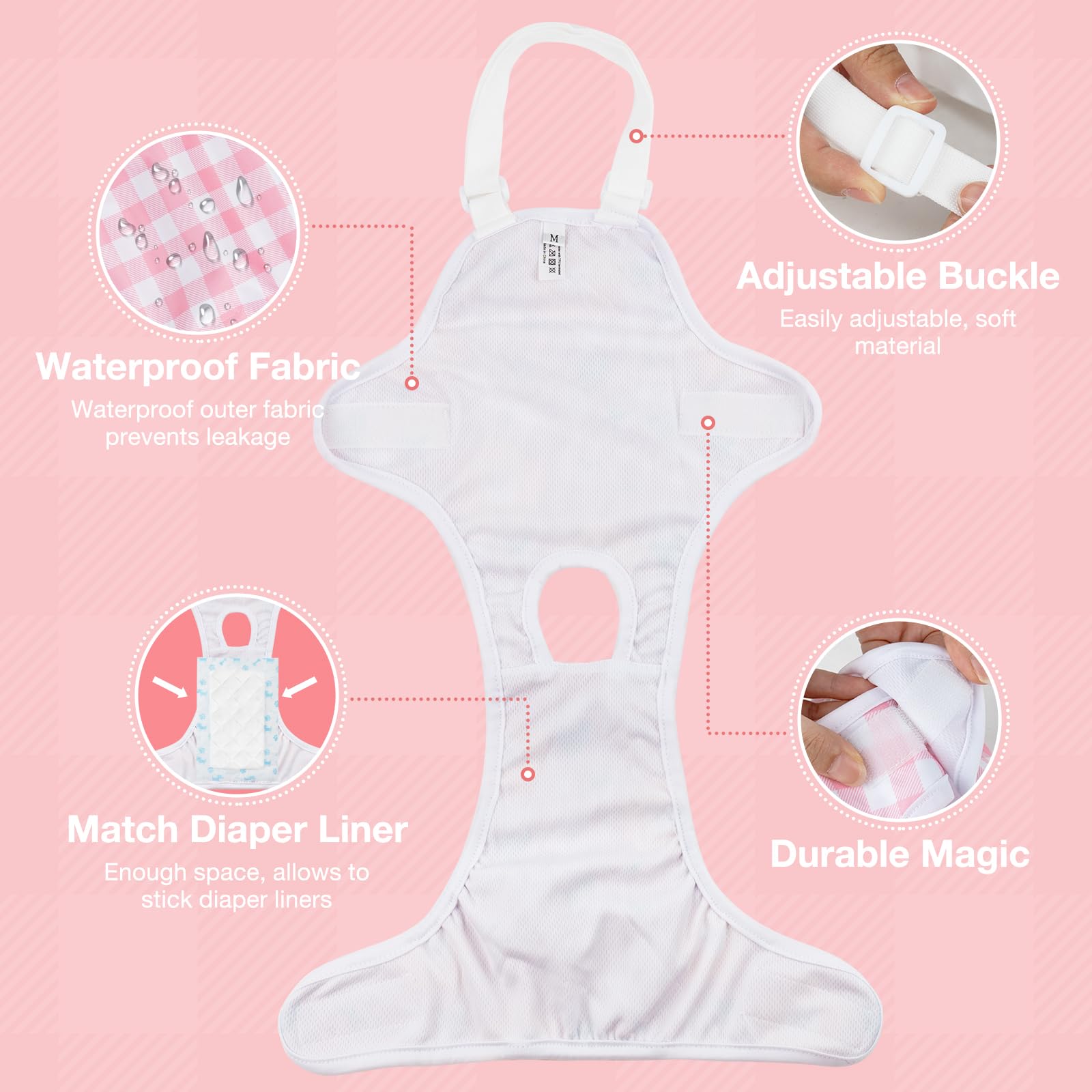 MICOOYO dog booster pads inside add absorption and secure feel.