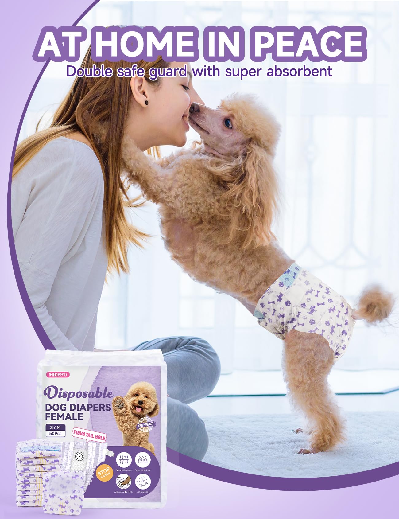 MICOOYO soft nonwoven fabric for comfortable wear.