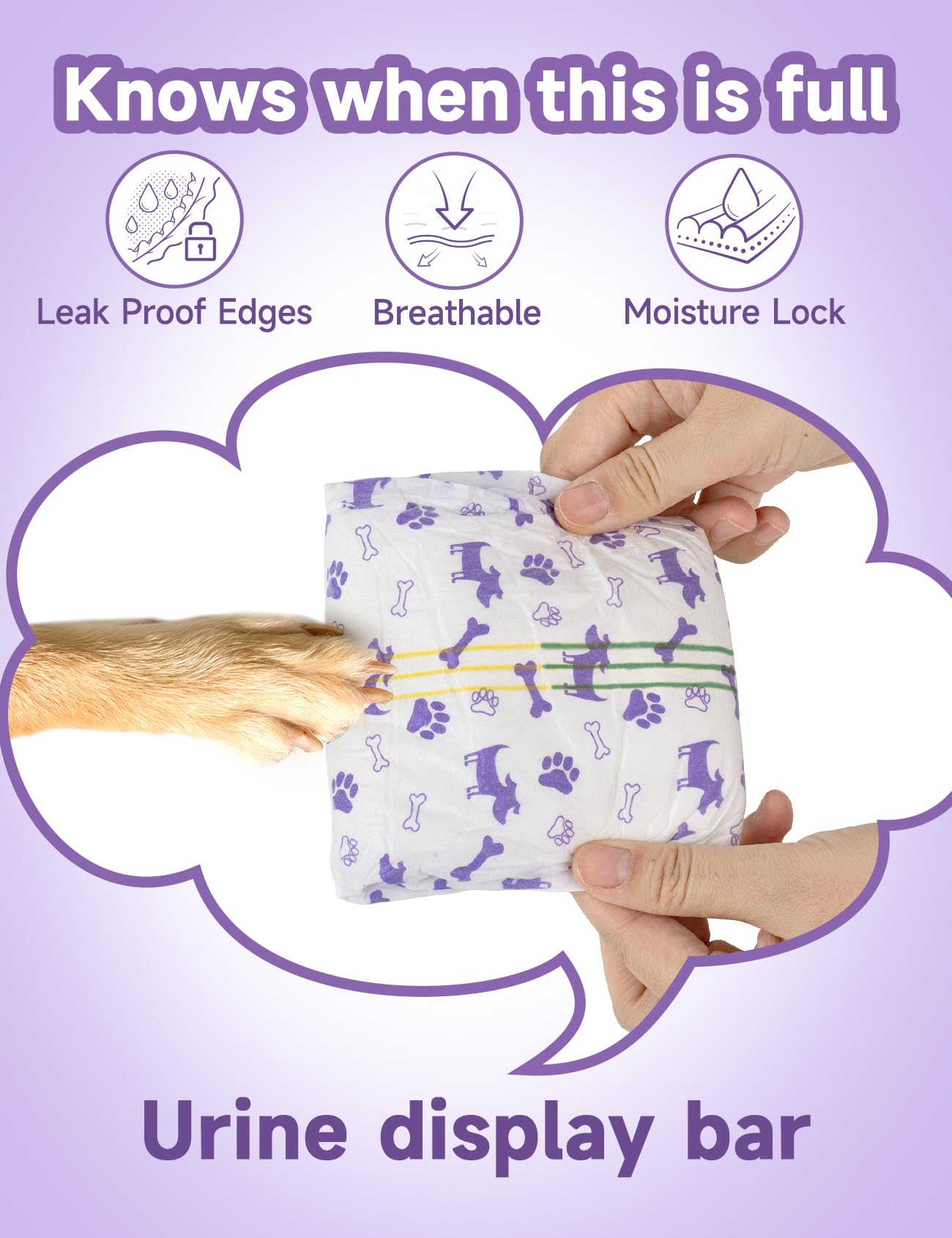 MICOOYO wetness indicator helps timing diaper change.