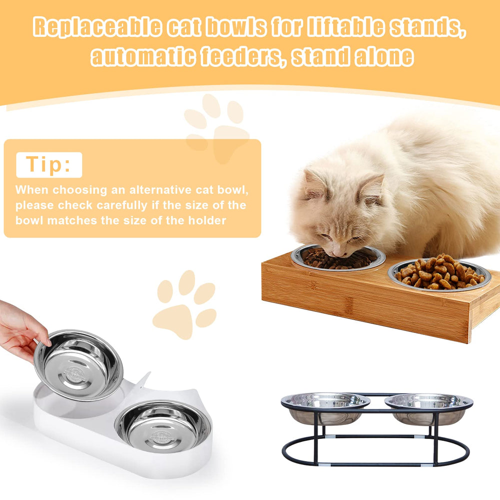 MicoSim elevated-stand compatible cat bowls for neat feeding setups