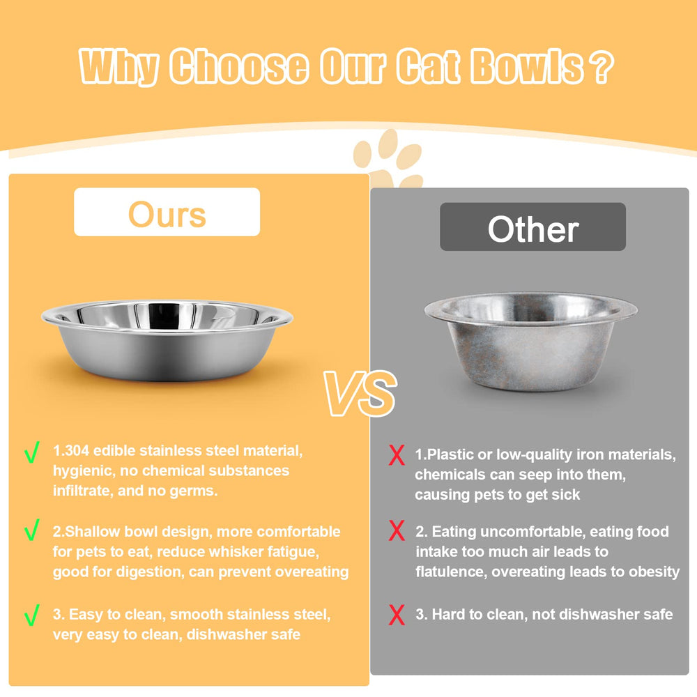 MicoSim stainless steel bowls show dishwasher-safe surface for easy cleaning