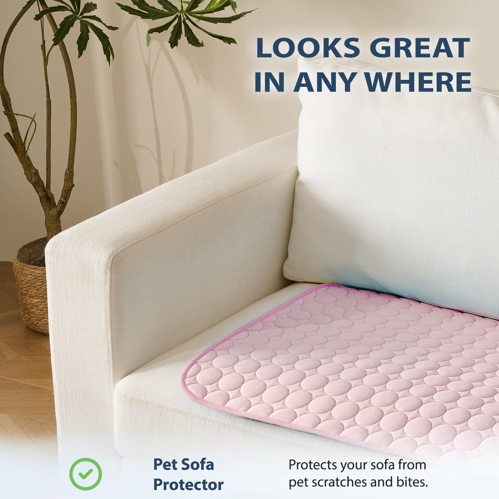 MICROCOSMOS cooling mat safe materials highlight non-irritating fibers and chemical-free design.