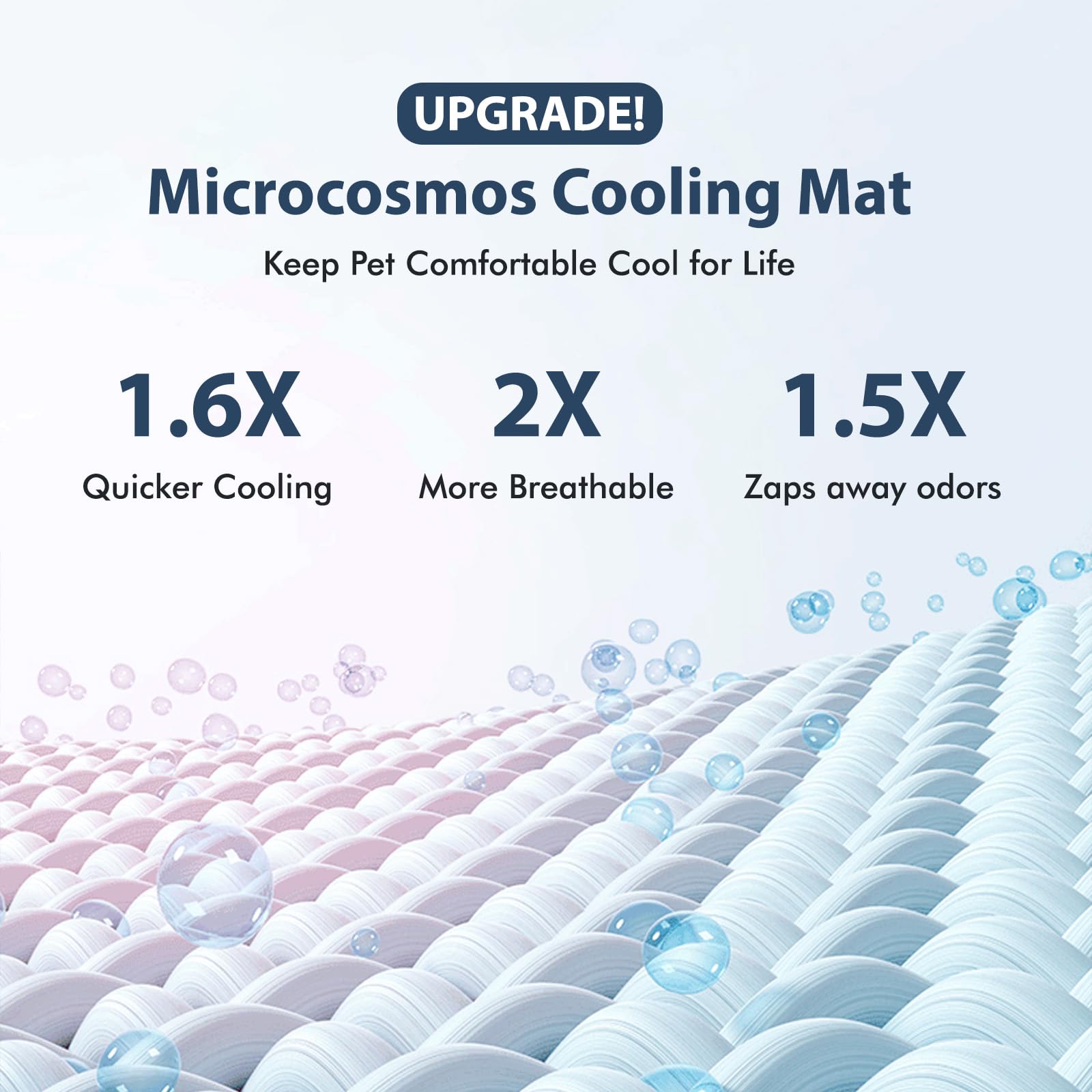 MICROCOSMOS cooling mat bottom knit fabric enhances breathability and durability