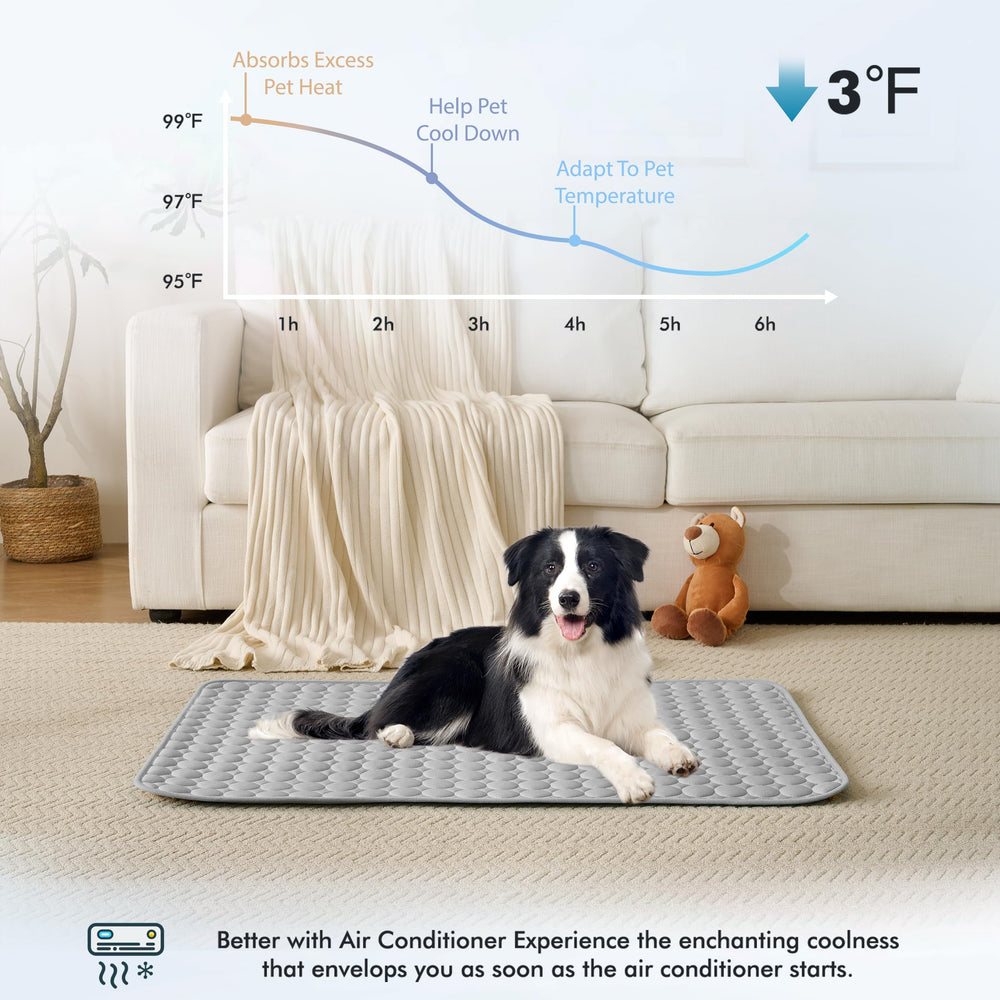 MICROCOSMOS cooling mat inner fluffy layer provides soft touch and air circulation