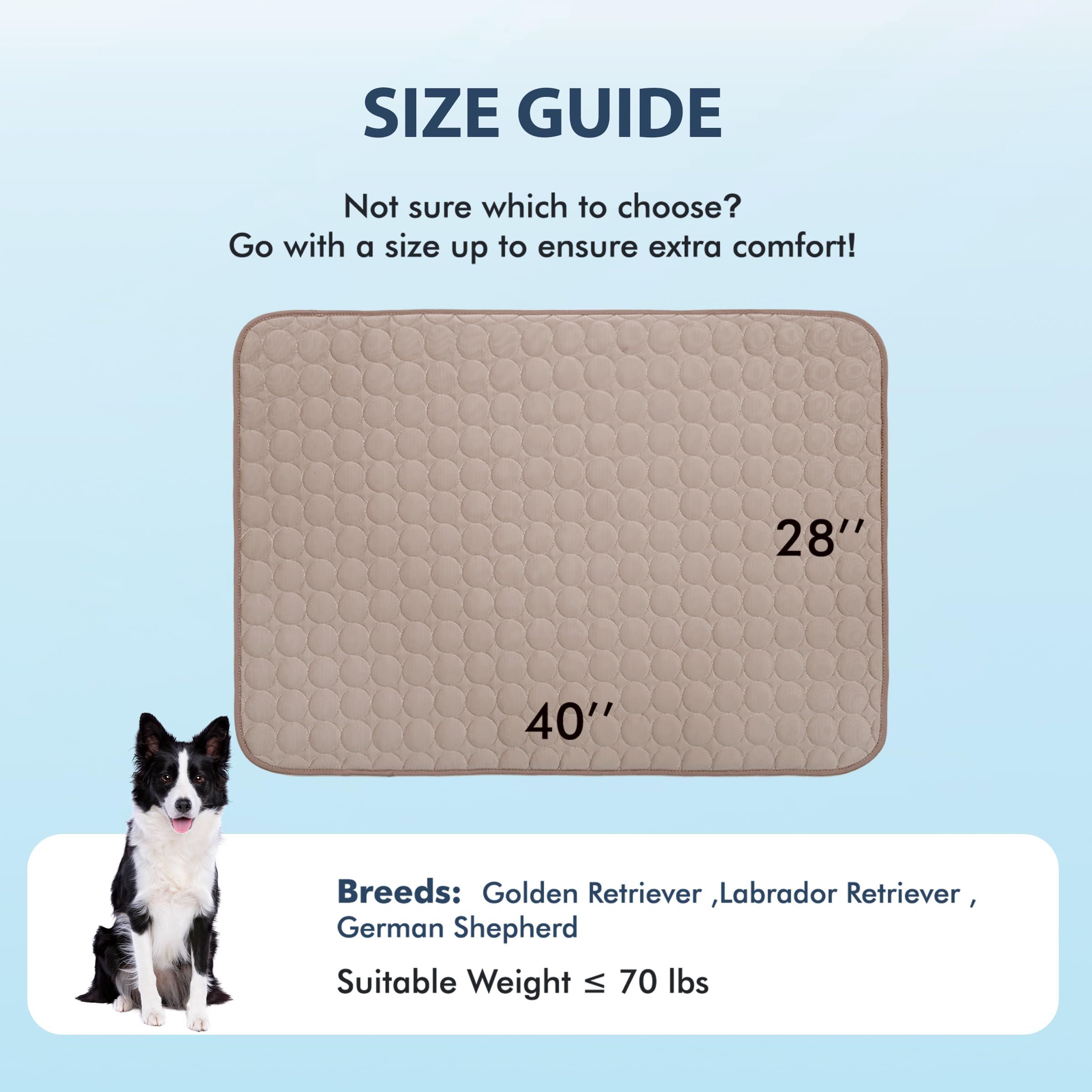 MICROCOSMOS Summer Cooling Mat product shot in brown 40x28 shows versatile use