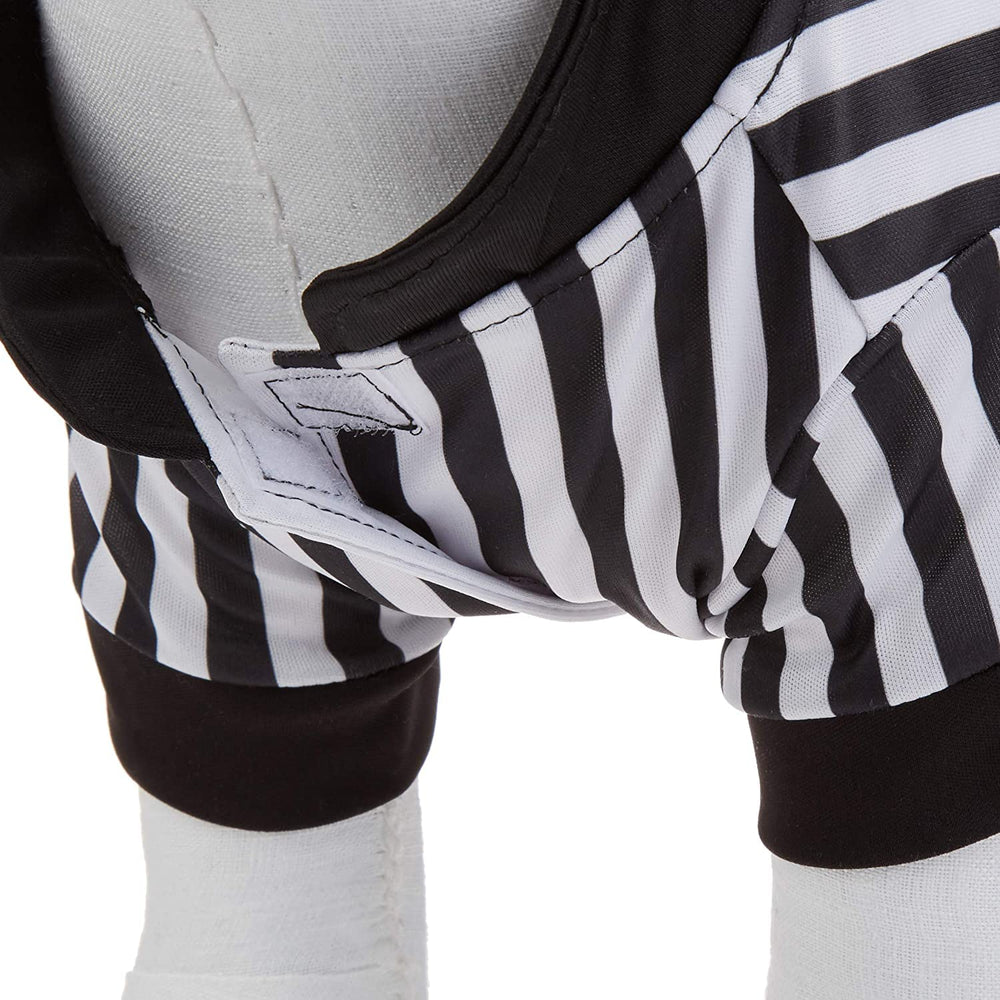 Midlee Referee dog costume in a Halloween party scene for festive styling