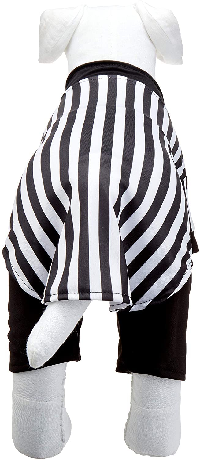 Midlee Referee shirt detail shows classic black and white stripes