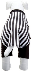 Midlee Referee shirt detail shows classic black and white stripes