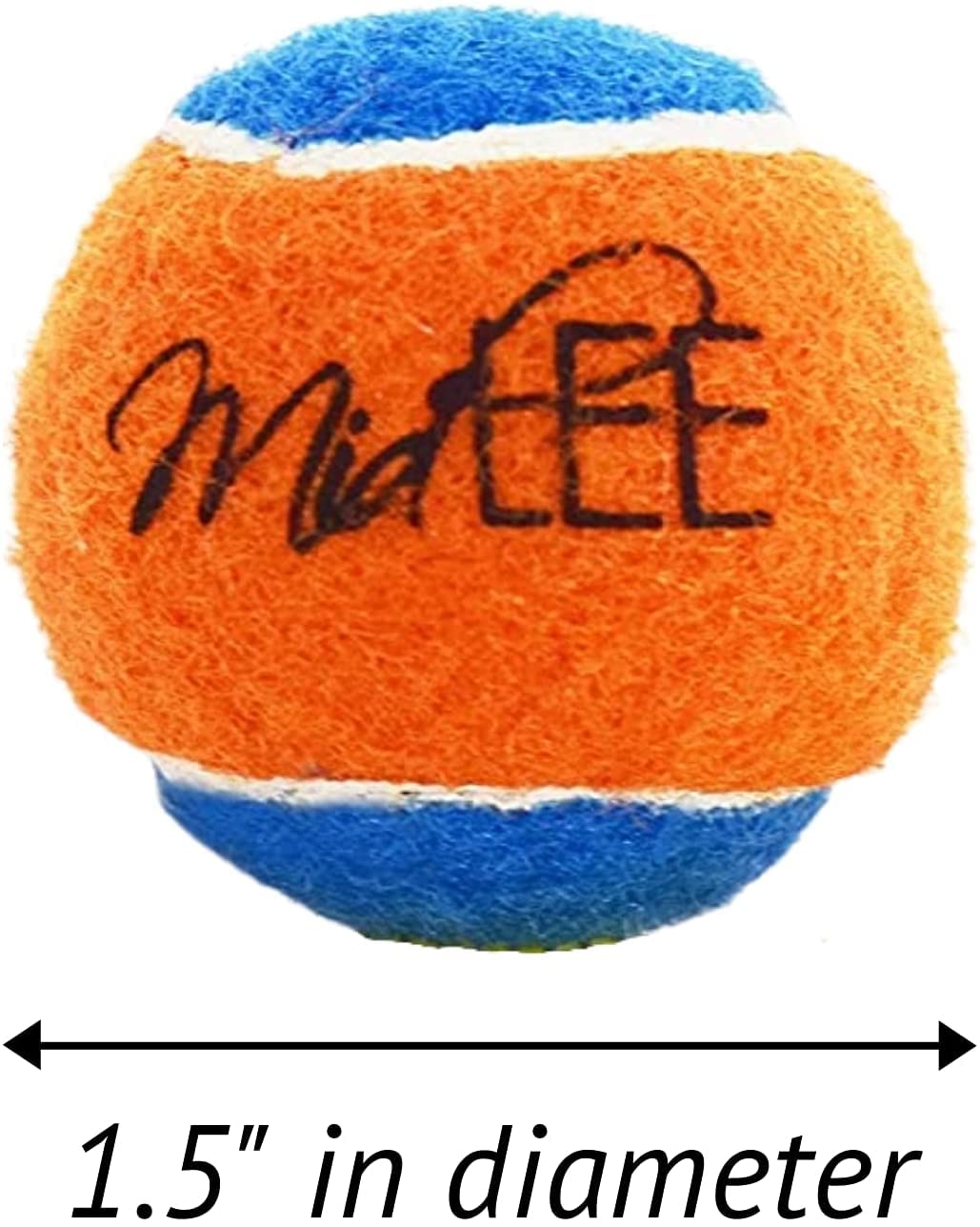 Midlee squeaky mini tennis ball 1.5-inch size for tiny breeds